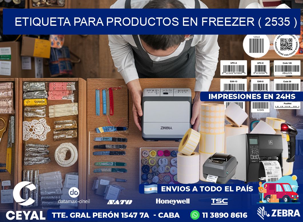 ETIQUETA PARA PRODUCTOS EN FREEZER ( 2535 )