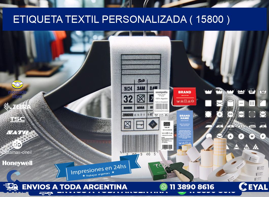 ETIQUETA TEXTIL PERSONALIZADA ( 15800 )