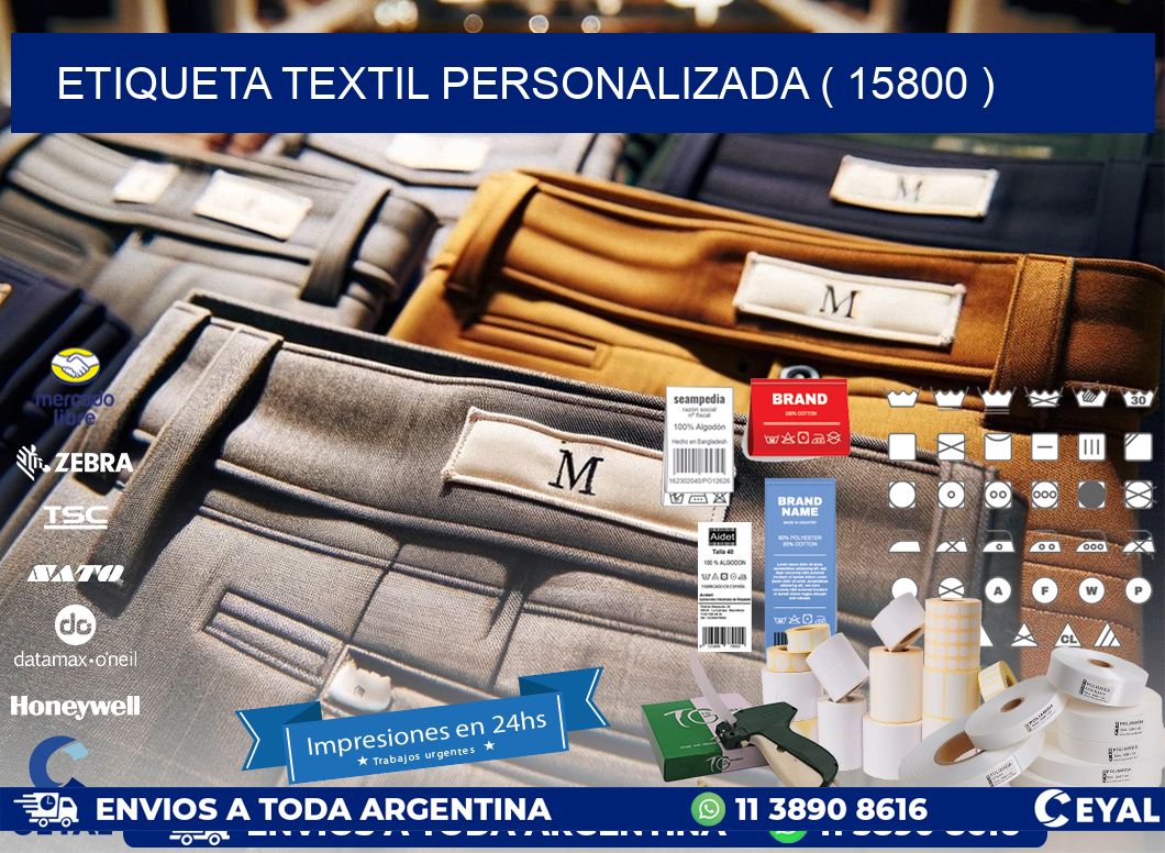 ETIQUETA TEXTIL PERSONALIZADA ( 15800 )