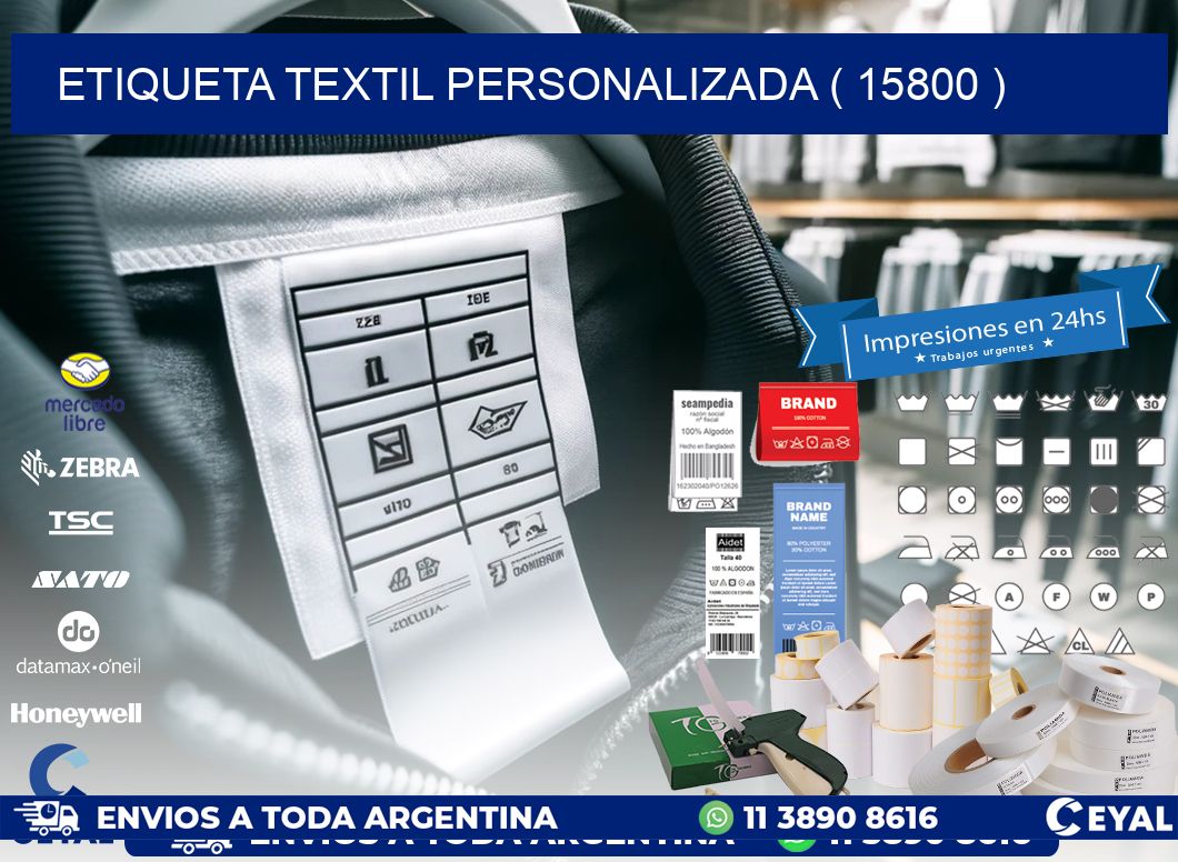 ETIQUETA TEXTIL PERSONALIZADA ( 15800 )