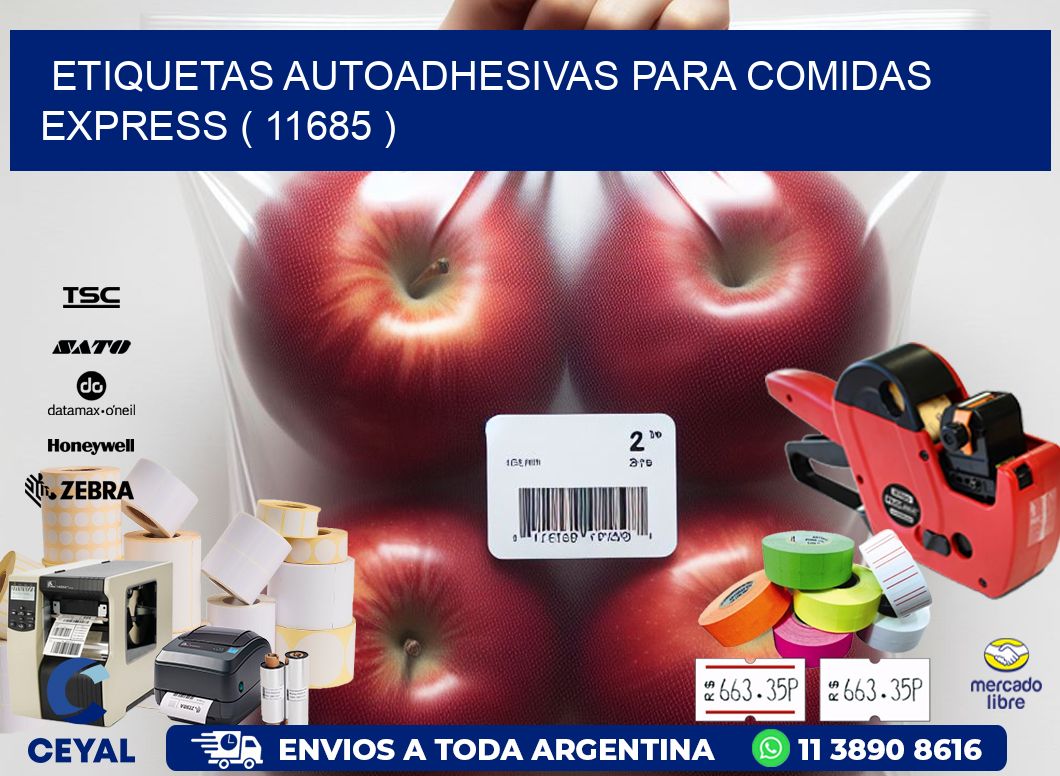 ETIQUETAS AUTOADHESIVAS PARA COMIDAS EXPRESS ( 11685 )