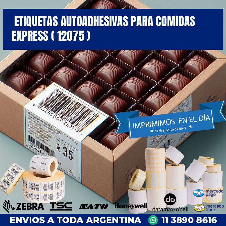 ETIQUETAS AUTOADHESIVAS PARA COMIDAS EXPRESS ( 12075 )