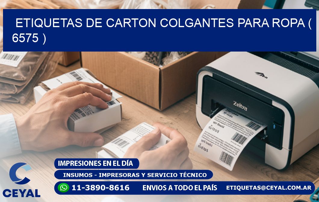 ETIQUETAS DE CARTON COLGANTES PARA ROPA ( 6575 )