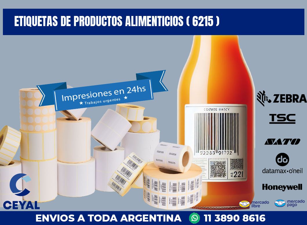 ETIQUETAS DE PRODUCTOS ALIMENTICIOS ( 6215 )