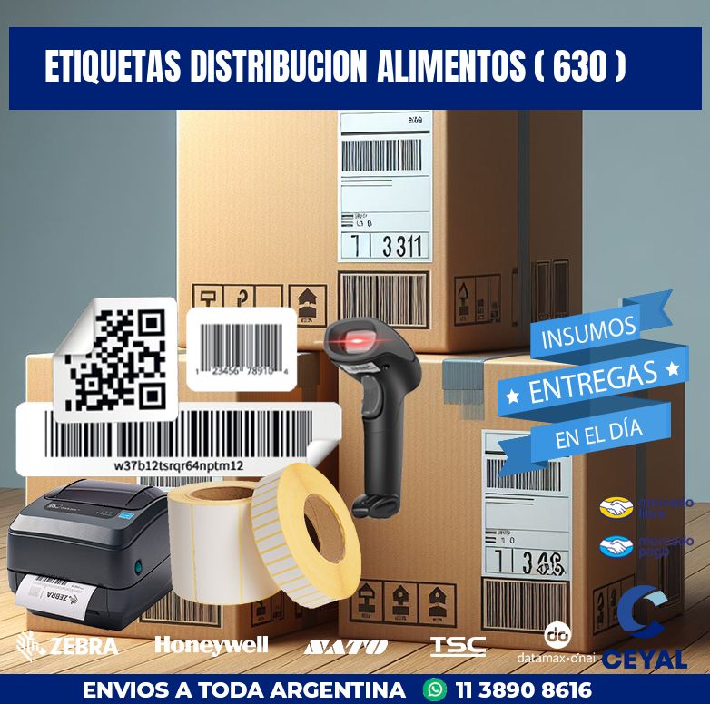 ETIQUETAS DISTRIBUCION ALIMENTOS ( 630 )