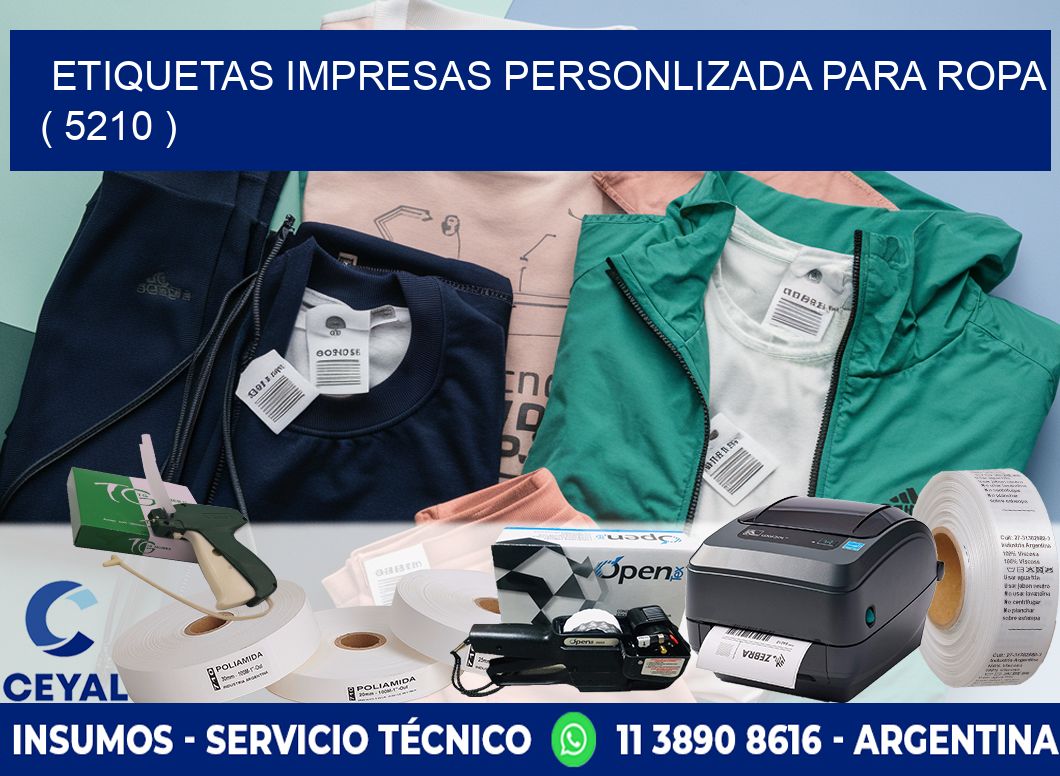 ETIQUETAS IMPRESAS PERSONLIZADA PARA ROPA ( 5210 )