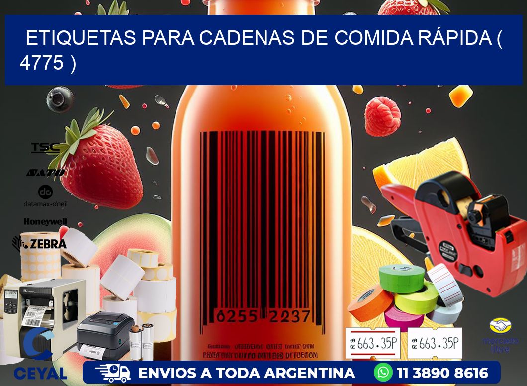 ETIQUETAS PARA CADENAS DE COMIDA RÁPIDA ( 4775 )