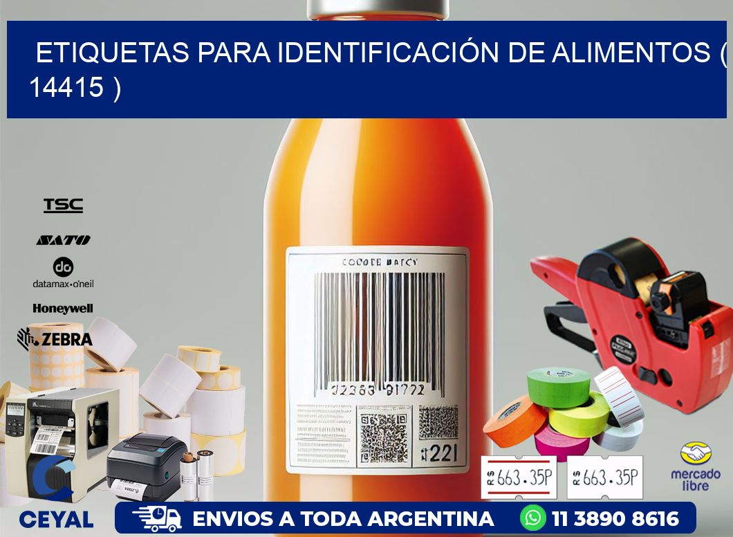 ETIQUETAS PARA IDENTIFICACIÓN DE ALIMENTOS ( 14415 )