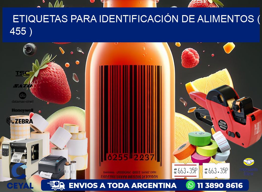 ETIQUETAS PARA IDENTIFICACIÓN DE ALIMENTOS ( 455 )