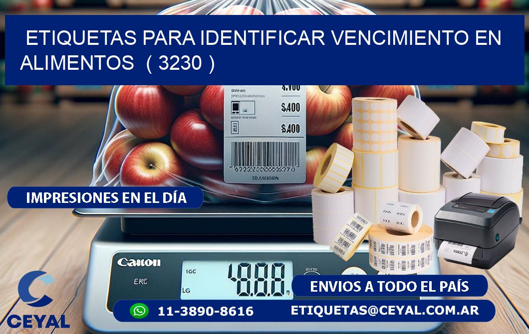 ETIQUETAS PARA IDENTIFICAR VENCIMIENTO EN ALIMENTOS  ( 3230 )