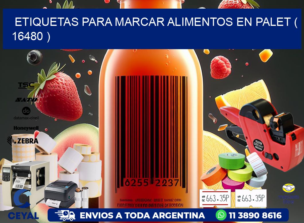 ETIQUETAS PARA MARCAR ALIMENTOS EN PALET ( 16480 )