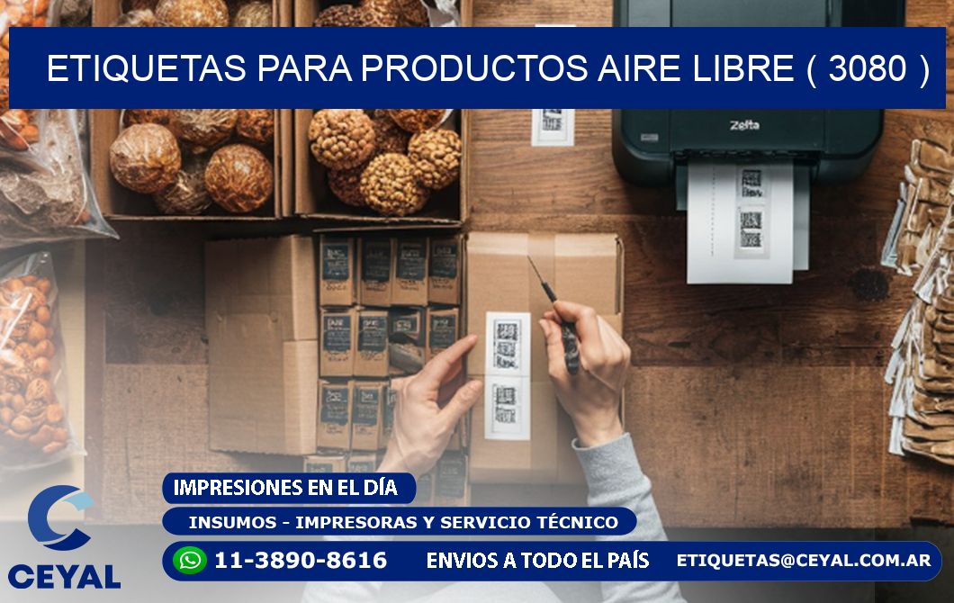 ETIQUETAS PARA PRODUCTOS AIRE LIBRE ( 3080 )