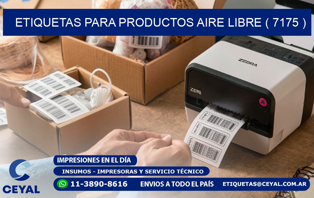 ETIQUETAS PARA PRODUCTOS AIRE LIBRE ( 7175 )