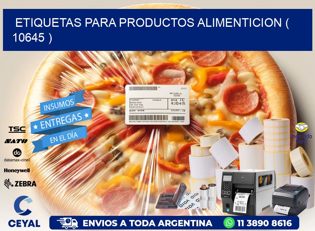 ETIQUETAS PARA PRODUCTOS ALIMENTICION ( 10645 )