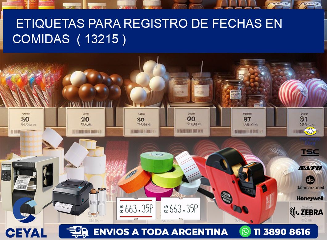 ETIQUETAS PARA REGISTRO DE FECHAS EN COMIDAS  ( 13215 )