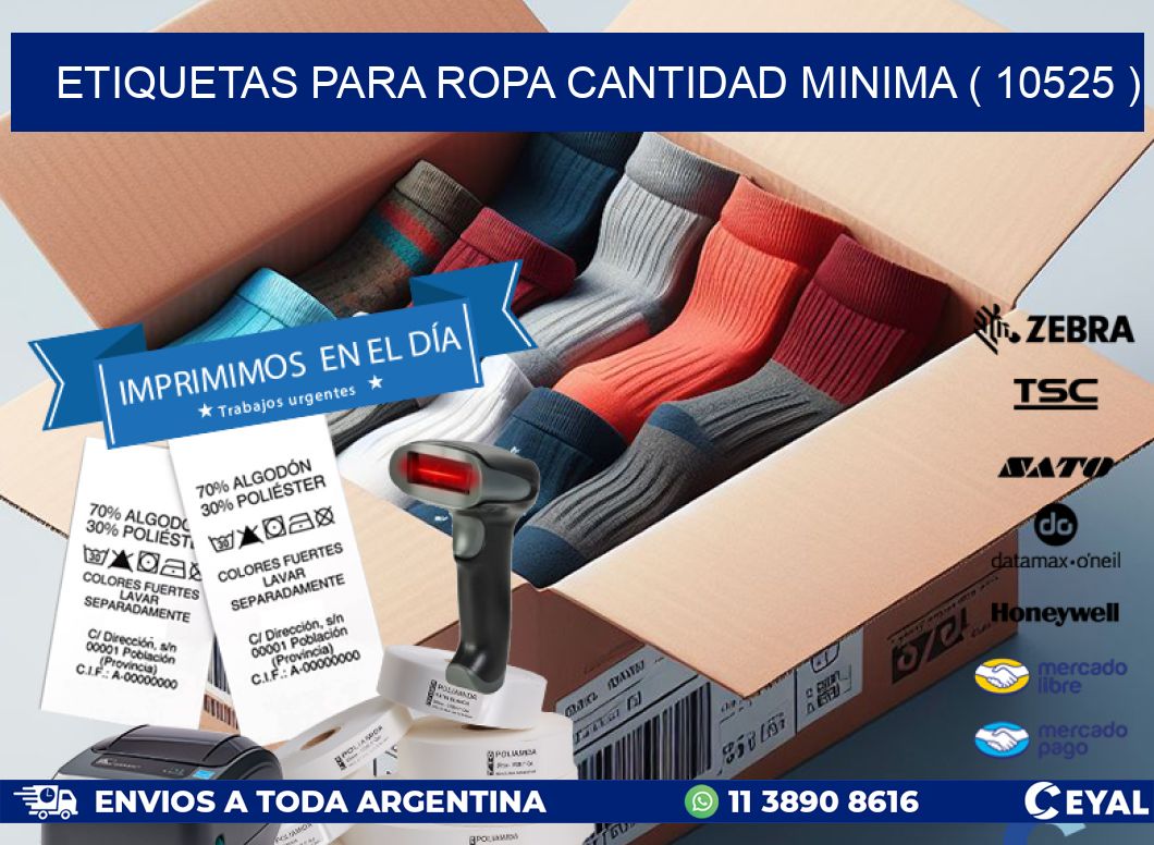 ETIQUETAS PARA ROPA CANTIDAD MINIMA ( 10525 )