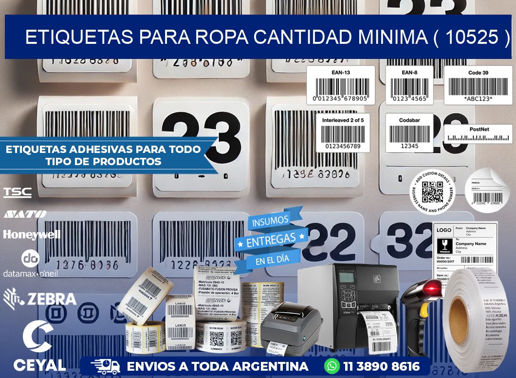 ETIQUETAS PARA ROPA CANTIDAD MINIMA ( 10525 )