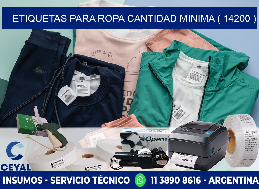 ETIQUETAS PARA ROPA CANTIDAD MINIMA ( 14200 )