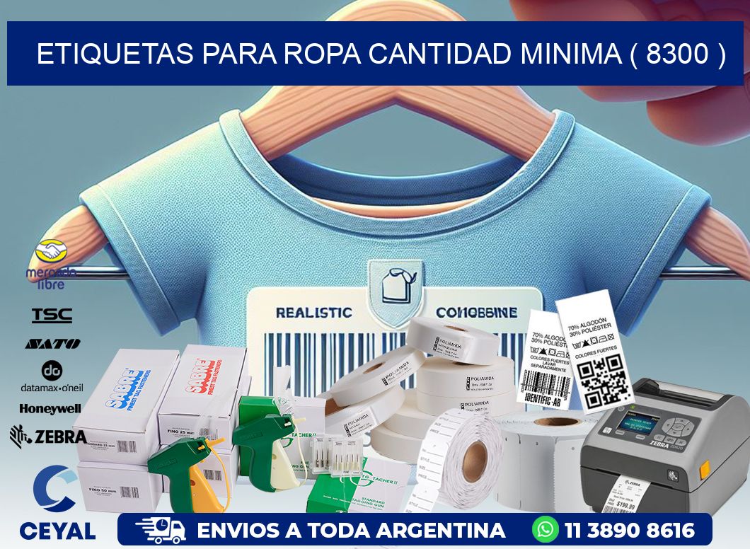 ETIQUETAS PARA ROPA CANTIDAD MINIMA ( 8300 )