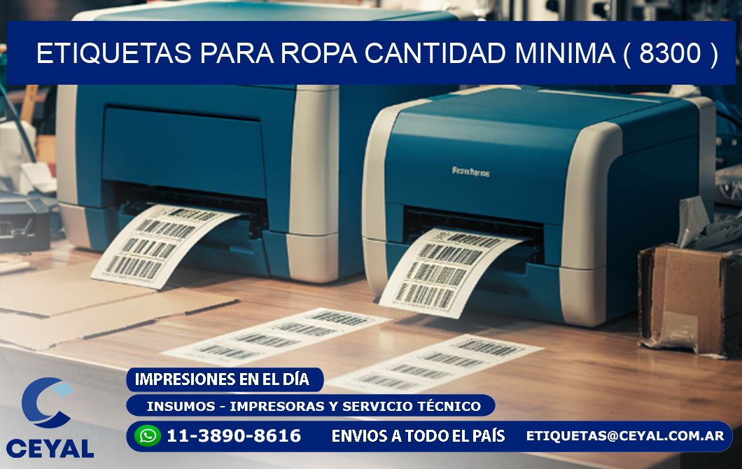 ETIQUETAS PARA ROPA CANTIDAD MINIMA ( 8300 )