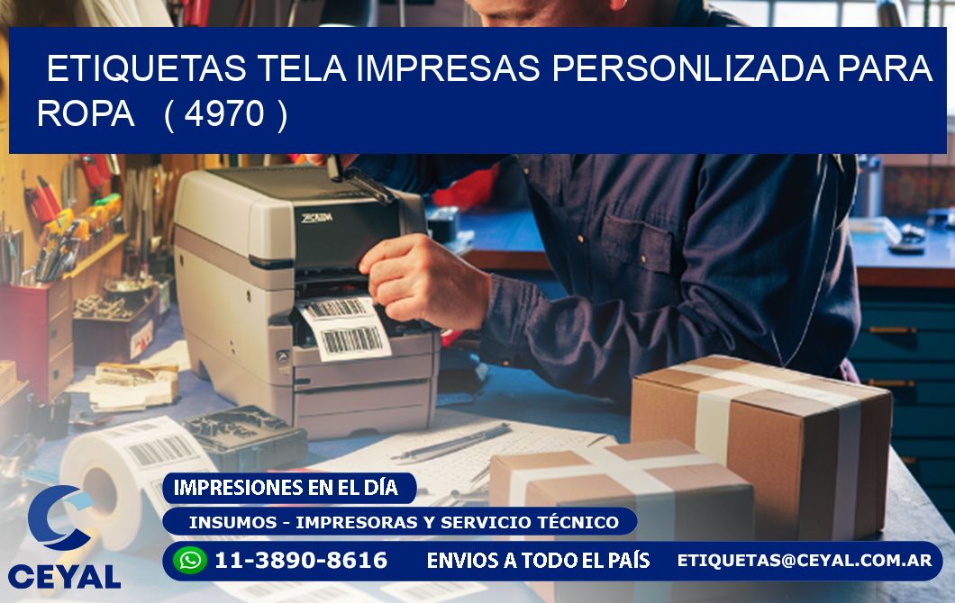 ETIQUETAS TELA IMPRESAS PERSONLIZADA PARA ROPA   ( 4970 )