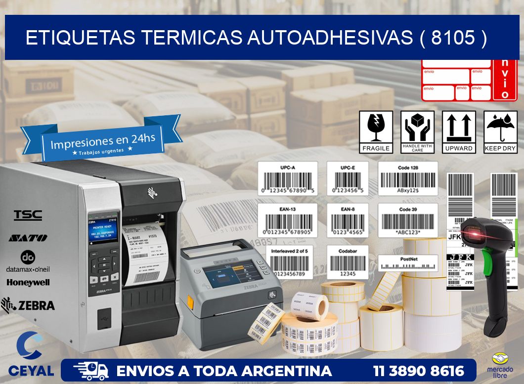 ETIQUETAS TERMICAS AUTOADHESIVAS ( 8105 )