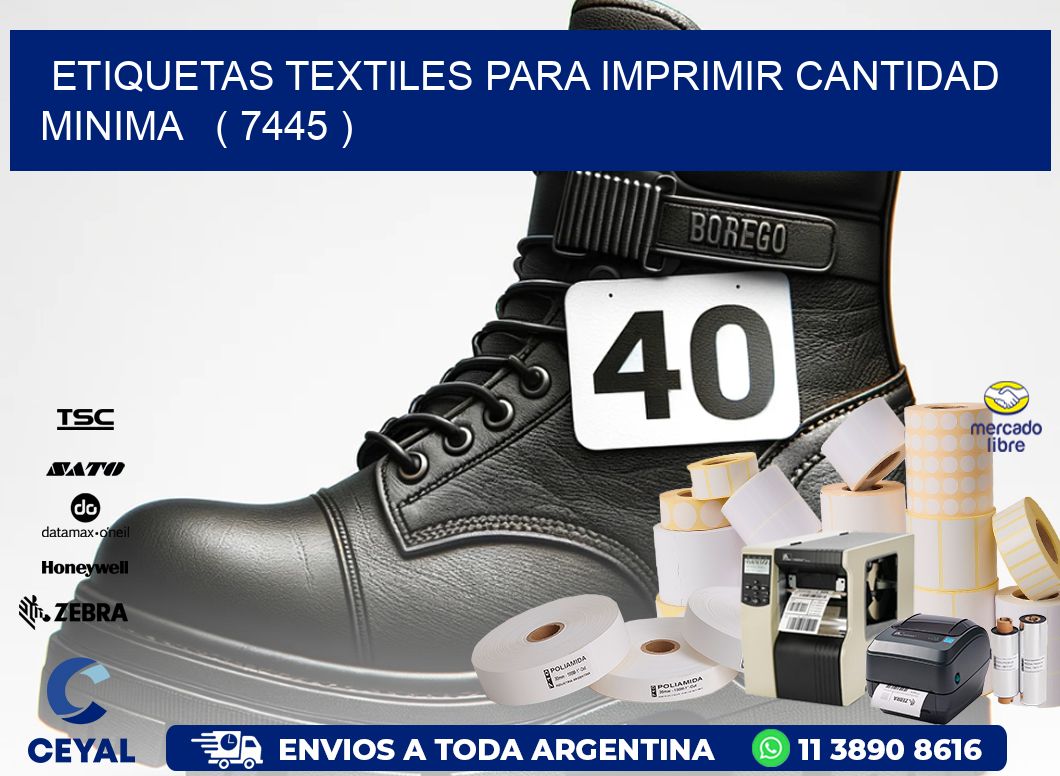 ETIQUETAS TEXTILES PARA IMPRIMIR CANTIDAD MINIMA   ( 7445 )