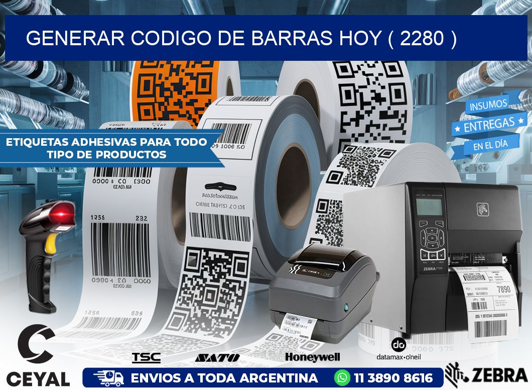 GENERAR CODIGO DE BARRAS HOY ( 2280 )