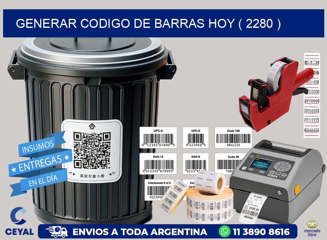 GENERAR CODIGO DE BARRAS HOY ( 2280 )