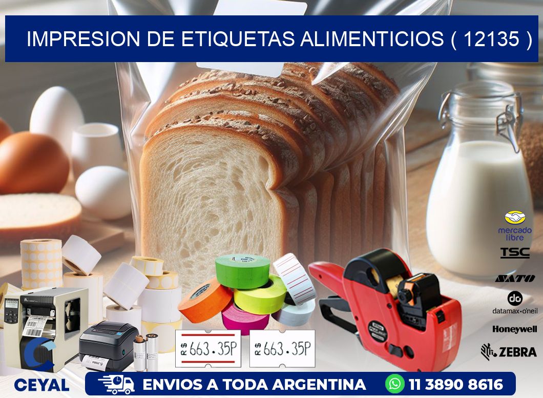 IMPRESION DE ETIQUETAS ALIMENTICIOS ( 12135 )