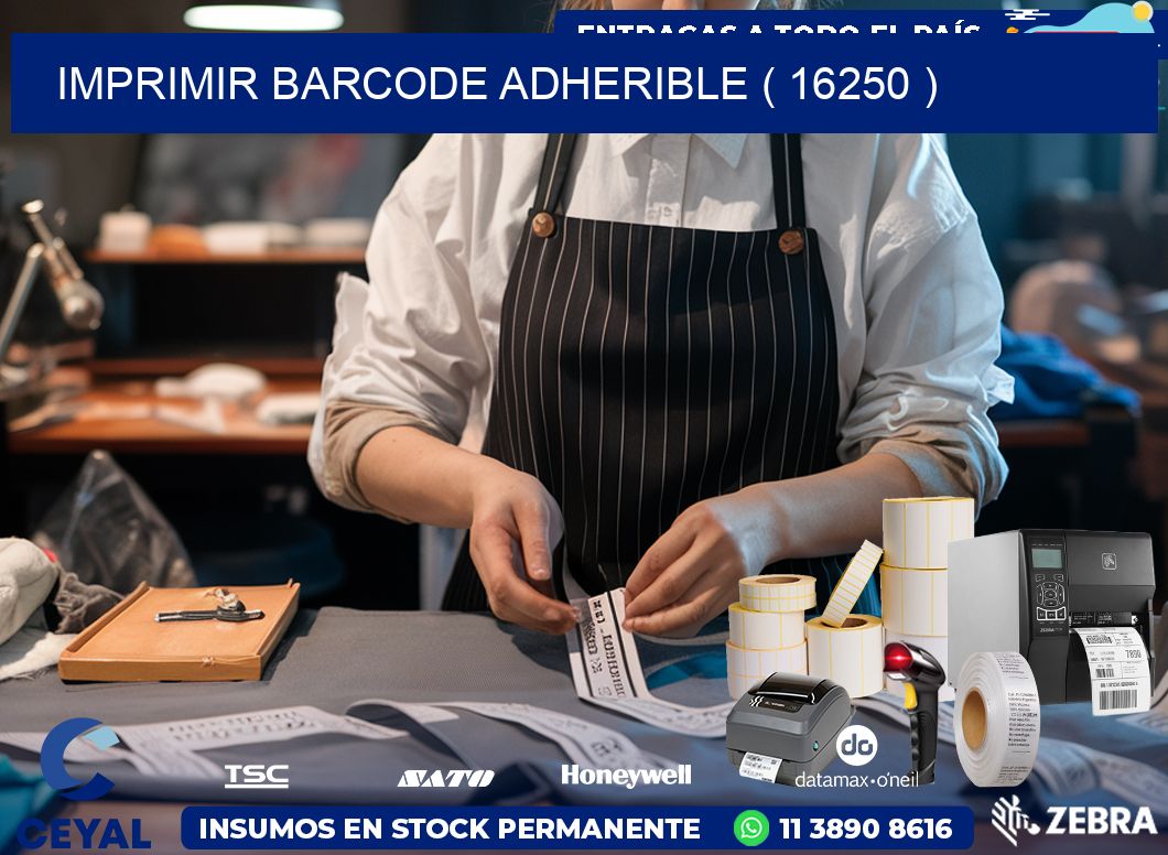 IMPRIMIR BARCODE ADHERIBLE ( 16250 )