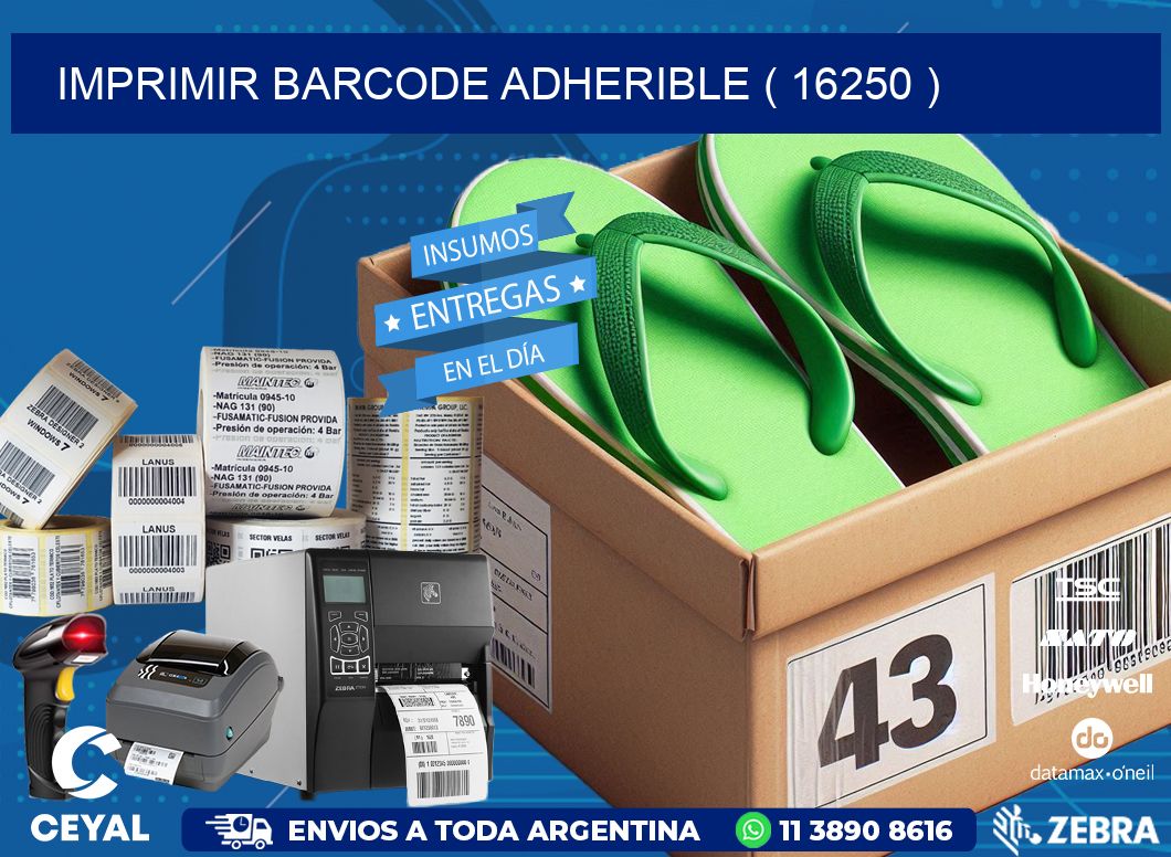 IMPRIMIR BARCODE ADHERIBLE ( 16250 )