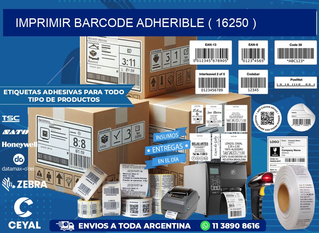 IMPRIMIR BARCODE ADHERIBLE ( 16250 )