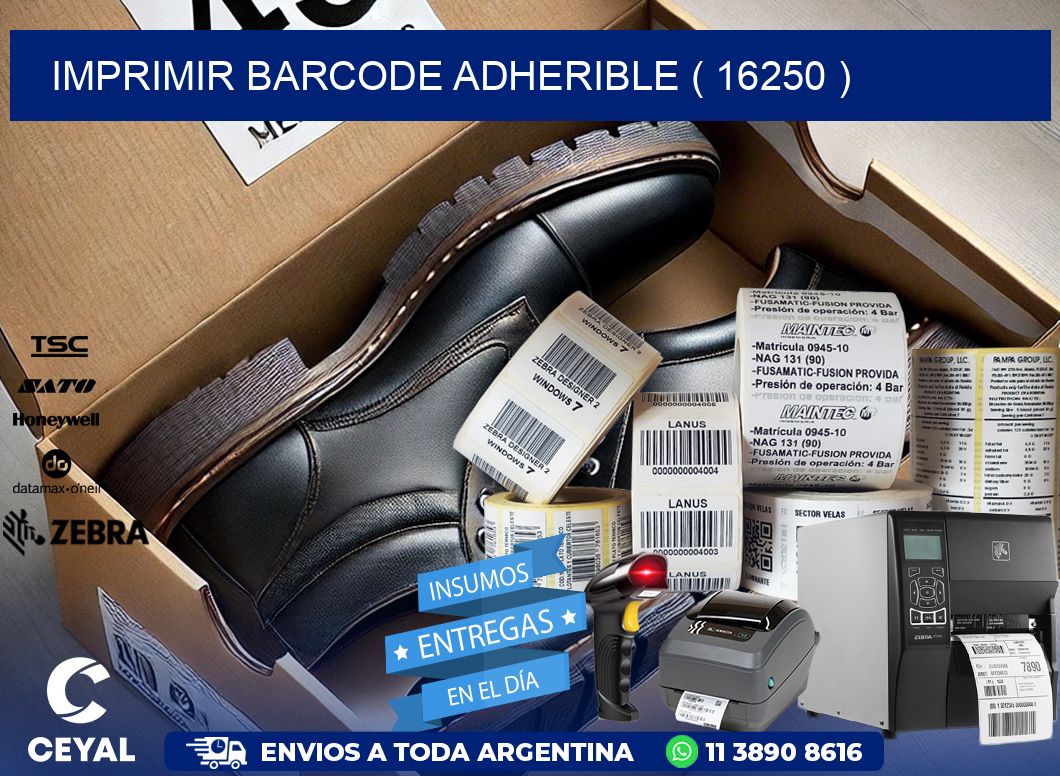 IMPRIMIR BARCODE ADHERIBLE ( 16250 )