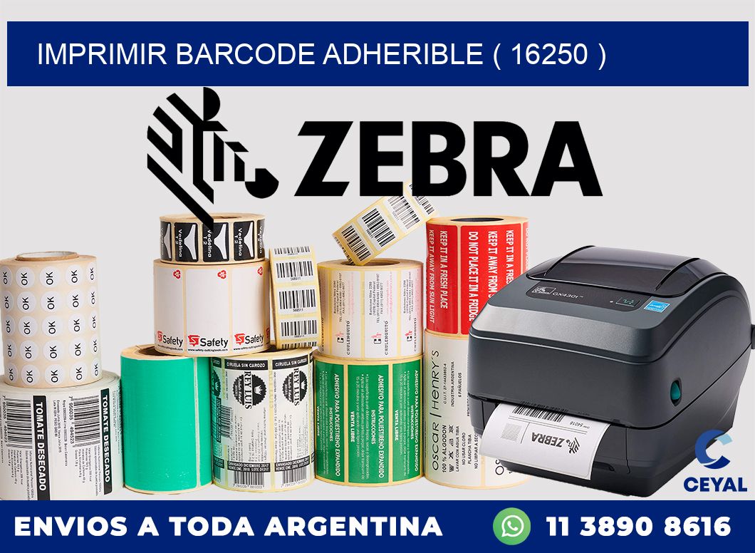 IMPRIMIR BARCODE ADHERIBLE ( 16250 )