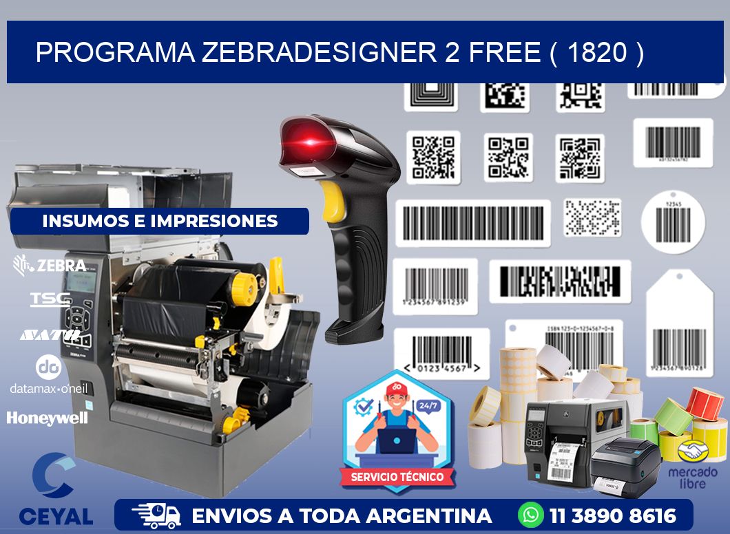 PROGRAMA ZEBRADESIGNER 2 FREE ( 1820 )