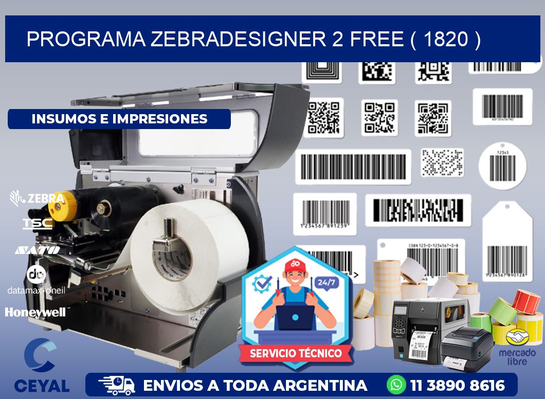 PROGRAMA ZEBRADESIGNER 2 FREE ( 1820 )