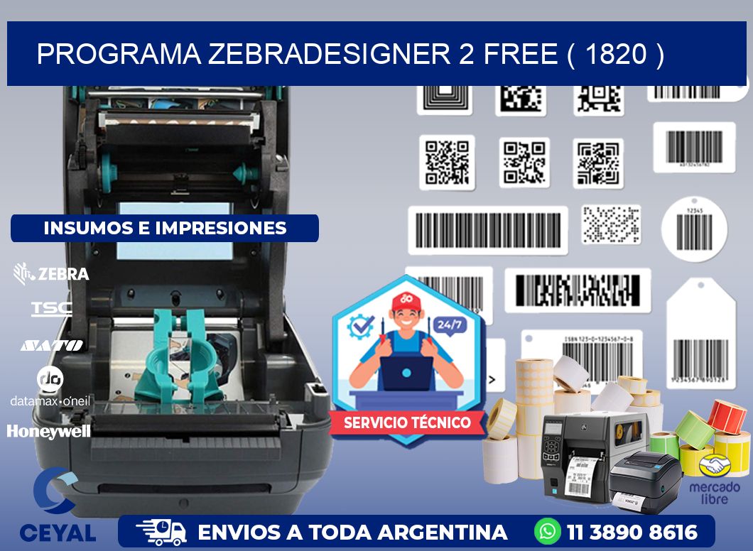 PROGRAMA ZEBRADESIGNER 2 FREE ( 1820 )