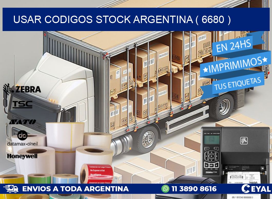 USAR CODIGOS STOCK ARGENTINA ( 6680 )