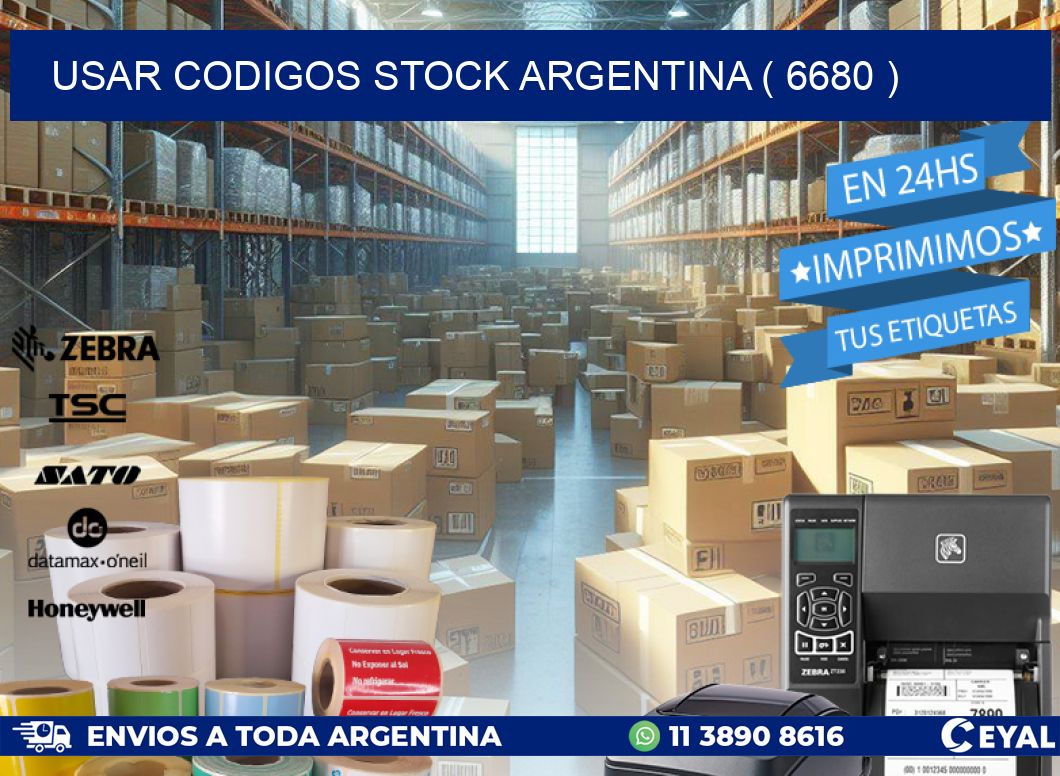 USAR CODIGOS STOCK ARGENTINA ( 6680 )
