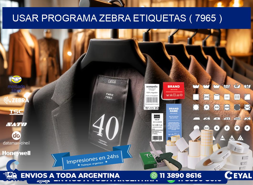 USAR PROGRAMA ZEBRA ETIQUETAS ( 7965 )