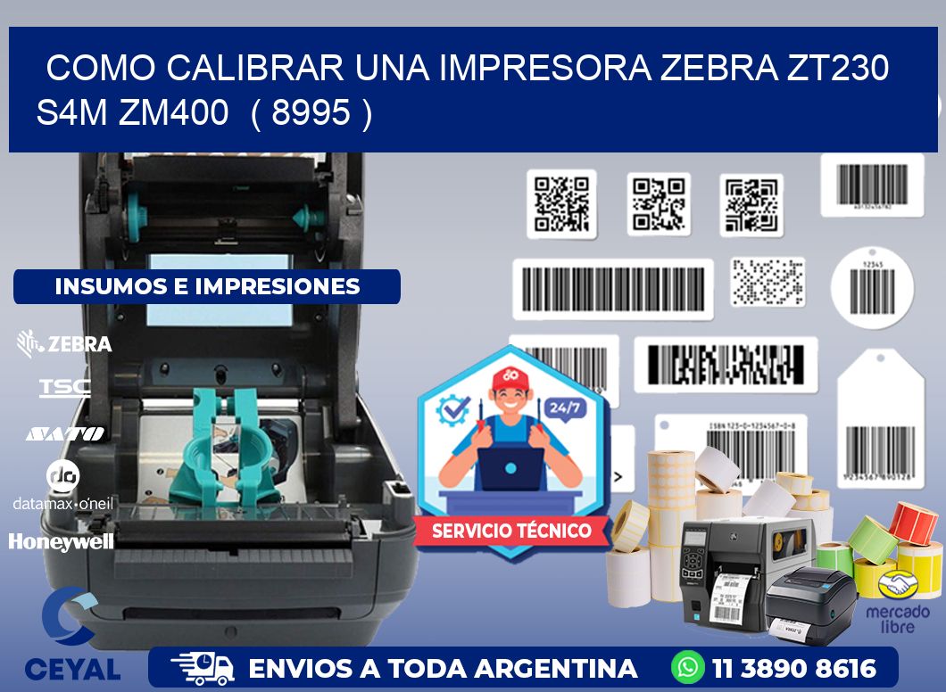 como calibrar una impresora zebra zt230 S4M ZM400  ( 8995 )