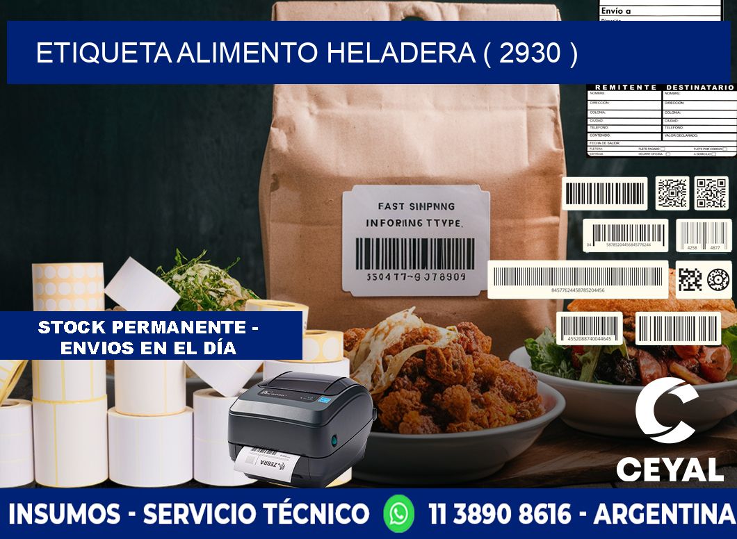 etiqueta alimento heladera ( 2930 )