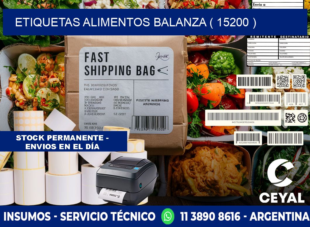 etiquetas alimentos balanza ( 15200 )