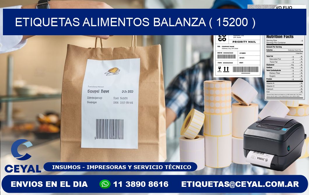 etiquetas alimentos balanza ( 15200 )