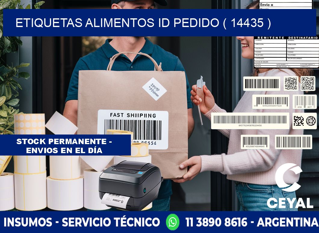 etiquetas alimentos id pedido ( 14435 )