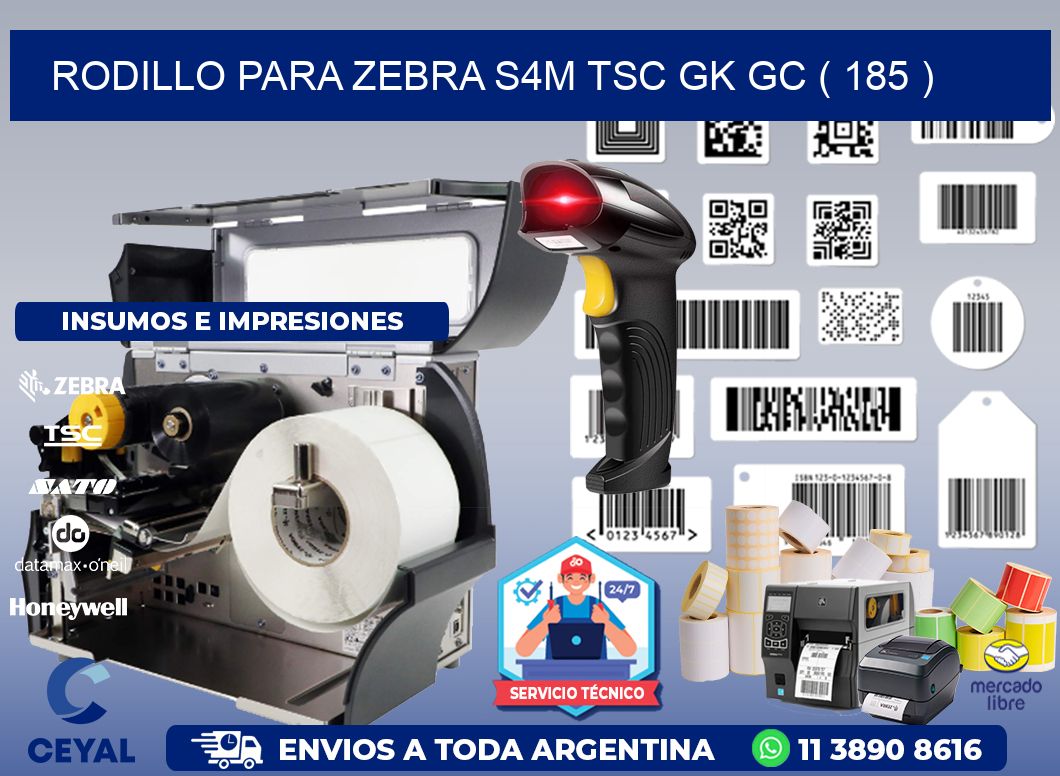 rodillo para zebra S4M TSC GK GC ( 185 )