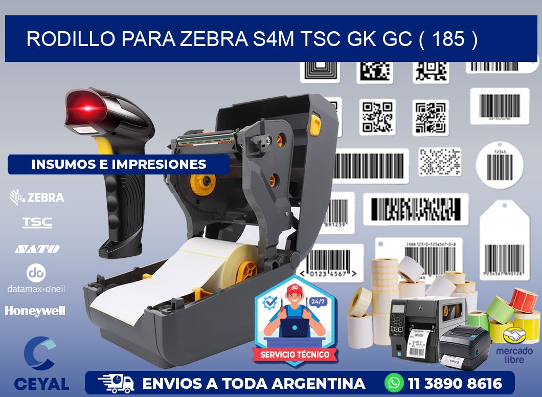 rodillo para zebra S4M TSC GK GC ( 185 )