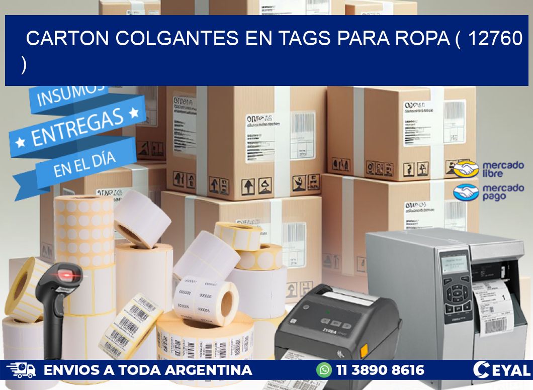 CARTON COLGANTES EN TAGS PARA ROPA ( 12760 )