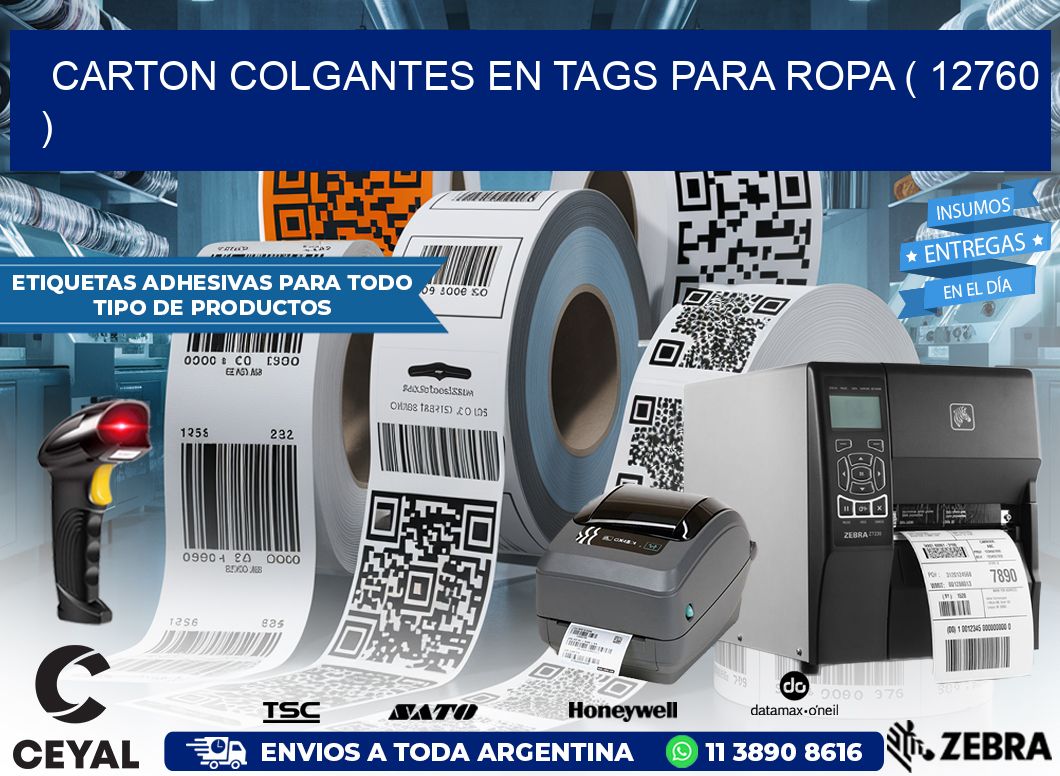 CARTON COLGANTES EN TAGS PARA ROPA ( 12760 )